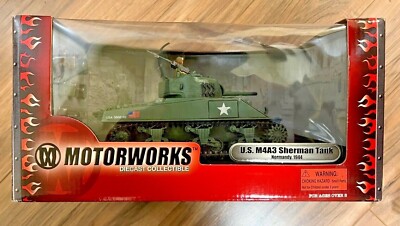 Motorworks 1/32 Diecast  Sherman Tank M4A3 New In Box //  Normandy 1944 Design