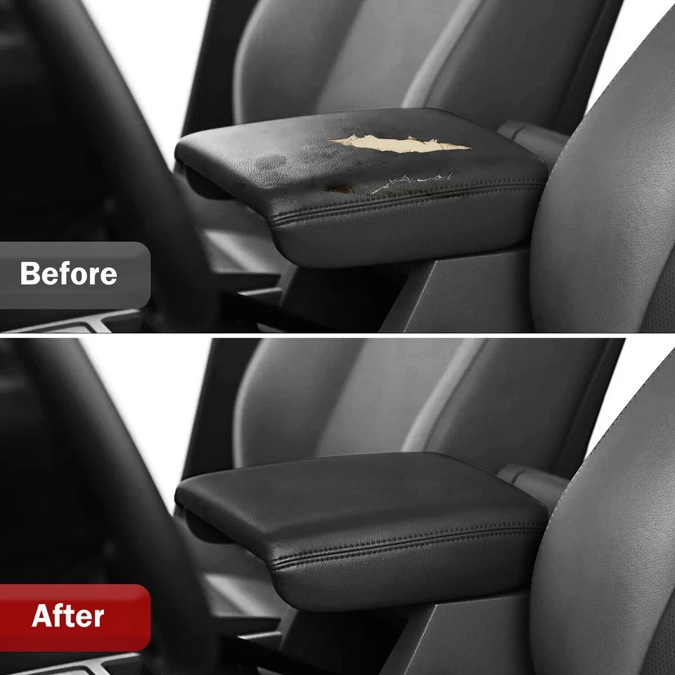 Fits 2006-2014 Honda Ridgeline Console Armrest Lid Leather Cover Trim Black - Imagem 3 de 4