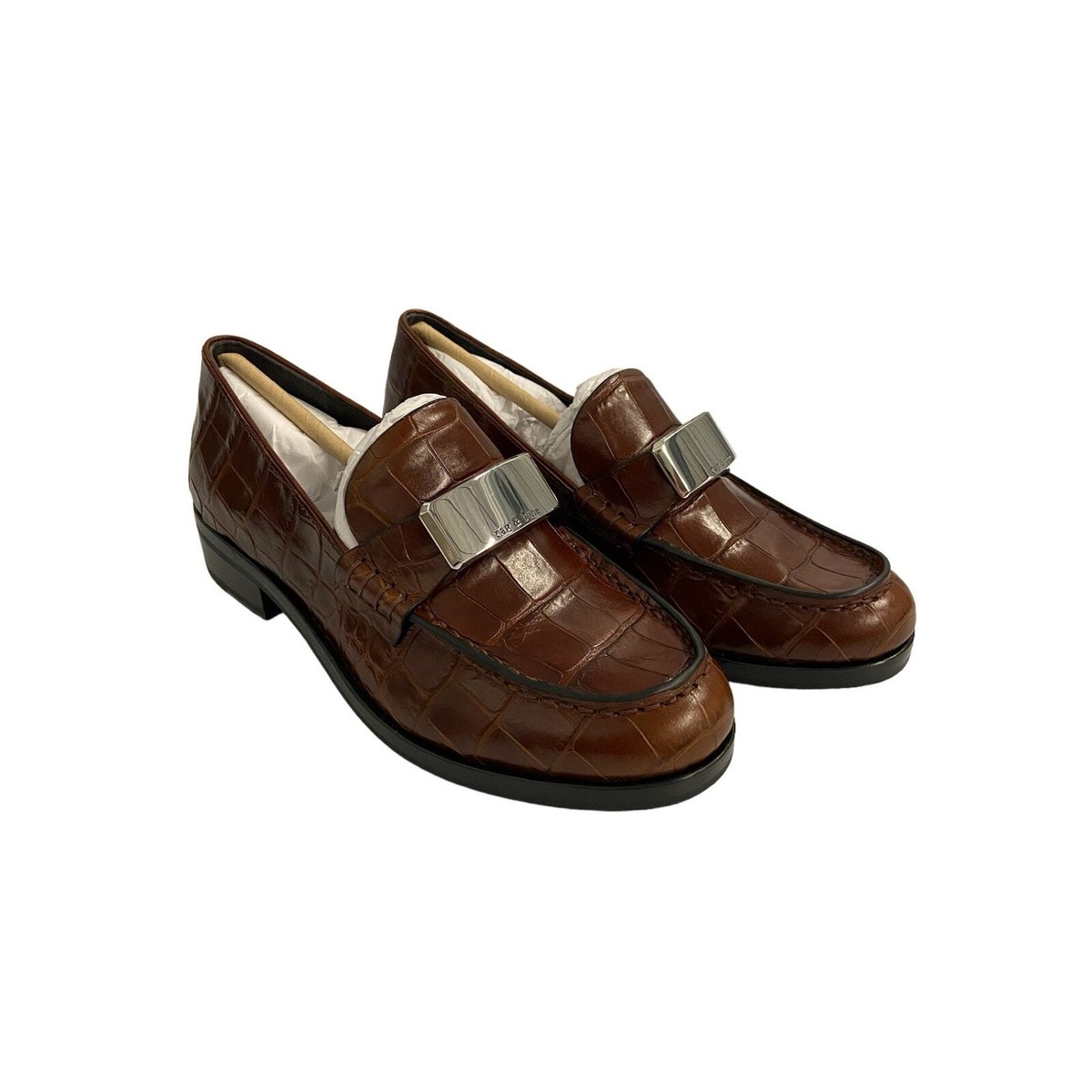 Rag & Bone Canter Loafers Crocodile Leather Embossed Slip On