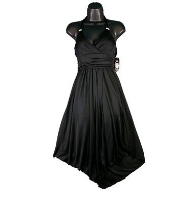 Trixxi Black Halter Cocktail Dress Size Small Handkerchief Hem Empire Waist LBD | eBay Trixxi Black Halter Cocktail Dress Size Small Handkerchief Hem Empire Waist LBD | eBay