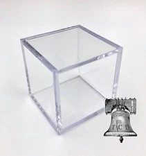 1 Rock Mineral Fossil Holder Display Square Case BCW 2x2x2 Stackable Cube Stand