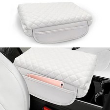für Tesla Model 3/Y Armlehne Kissen Center Konsole Leder Abdeckung Pad Tasche//