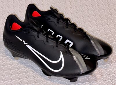 NIKE React Vapor Ultrafly Elite 4 Black Grey White Baseball Spike