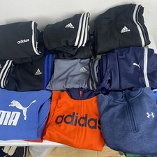 BOYS LOT OF 50 Adidas Nike Under Armour Jordan HOODIES PANTS SHIRTS S/M/L