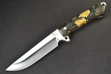 Busse Custom Urban Fudge .32" Deep Hollow Satin INFI Full Green/Tan Buckeye Burl