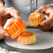 4 Stampi In Silicone Per Muffin E Dolci - Pirottini Riutilizzabili Antiaderenti Per Forno E Microonde - Foto 5