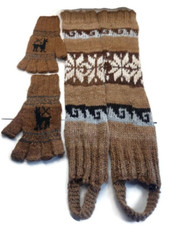 Set of Handmade Gloves Boots Andean Mountains Puno