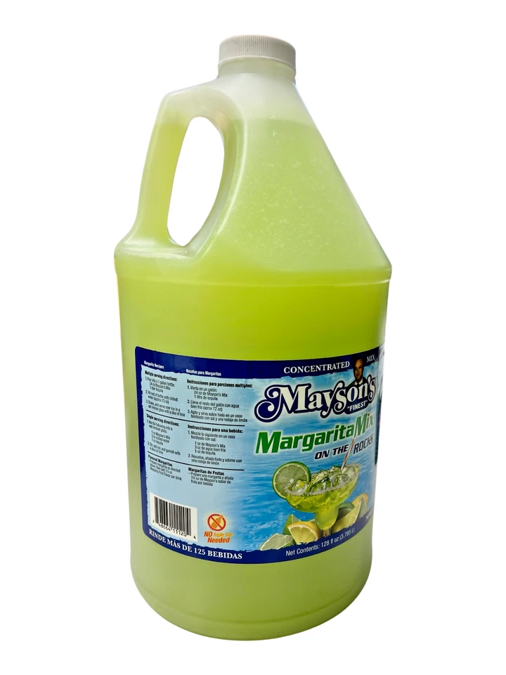 Mayson's - Margarita on Rocks Mix (estilo restaurante) 1 galón, hace 125+ bebidas Foto 2 de 4