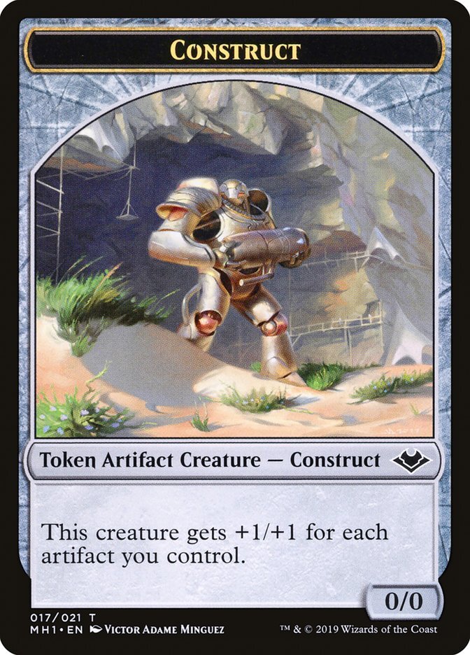 Construct Token (0/0) MTG Token Magic Commander Modern Horizons, Karn NM X4 Card
