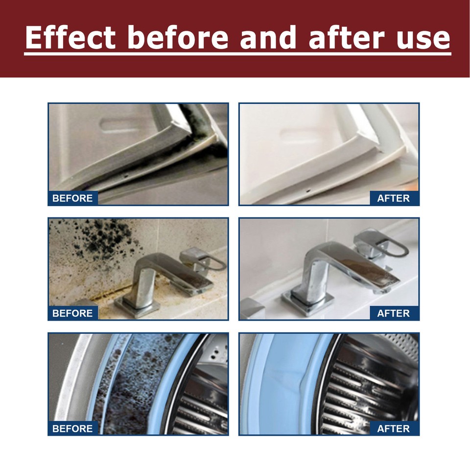 2pcs 120g Mold Stain Cleaner Efficient Cleaning Mold Remover Gel Rapid