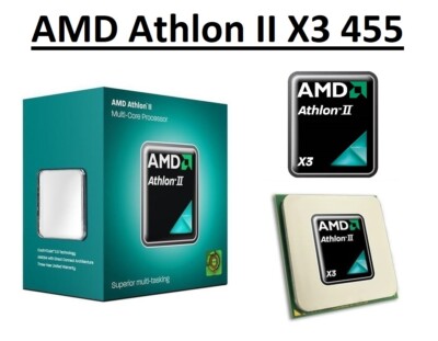 AMD Athlon II X3 455 Triple Core Prozessor 3,3 GHz, Sockel AM2+/AM3, 95W CPU 