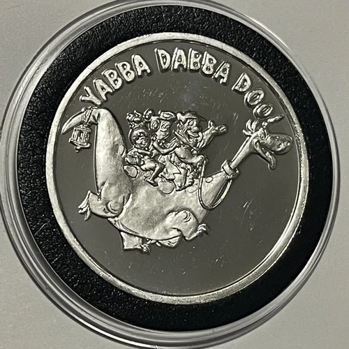 The Flintstones Yabba Dabba Doo RARE Coin 1 Troy Oz .999 Fine Silver Round Medal