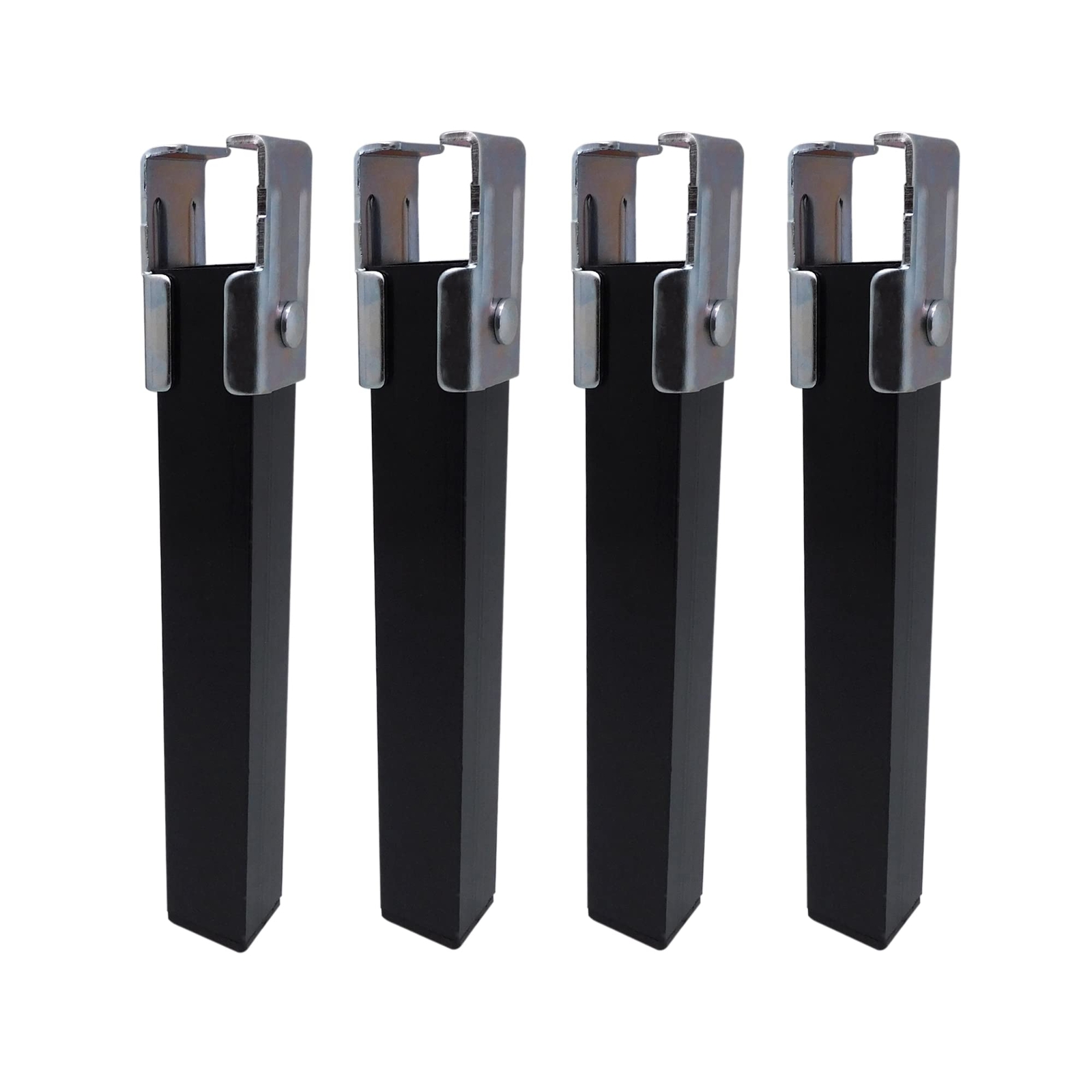 Bed Legs Micel Pt25 96400 Black Steel 4 Units (3 X 3 X 25,5 Cm) NUOVO