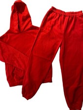 Unisex Red Hoodie and Jogger Tracksuit Set S M L XL