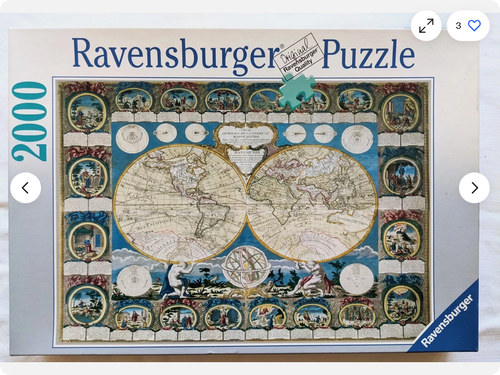 Ravensburger 166701 Puzzle carte du monde historique 2000 pièces neuf ...
