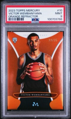 2023 Topps Mercury # 10 Victor Wembanyama Orange Refractor 19/25