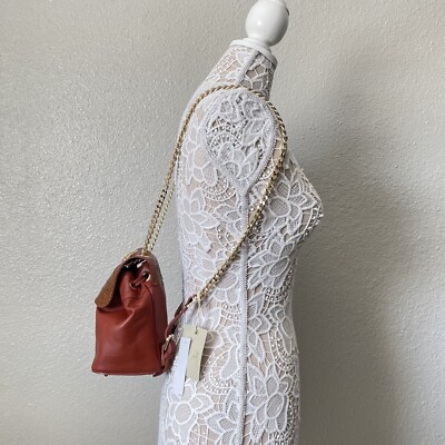 Valentina Italian Leather Convertible Backpack Bag Auburn  display picture 3