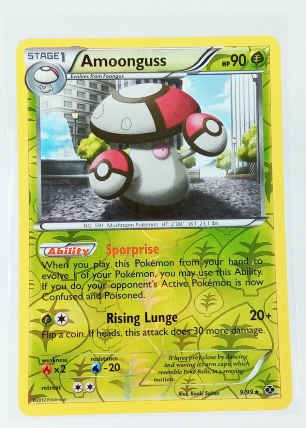 Amoonguss 9/99 Next Destinies Reverse Holo Rare Pokémon Card 2012