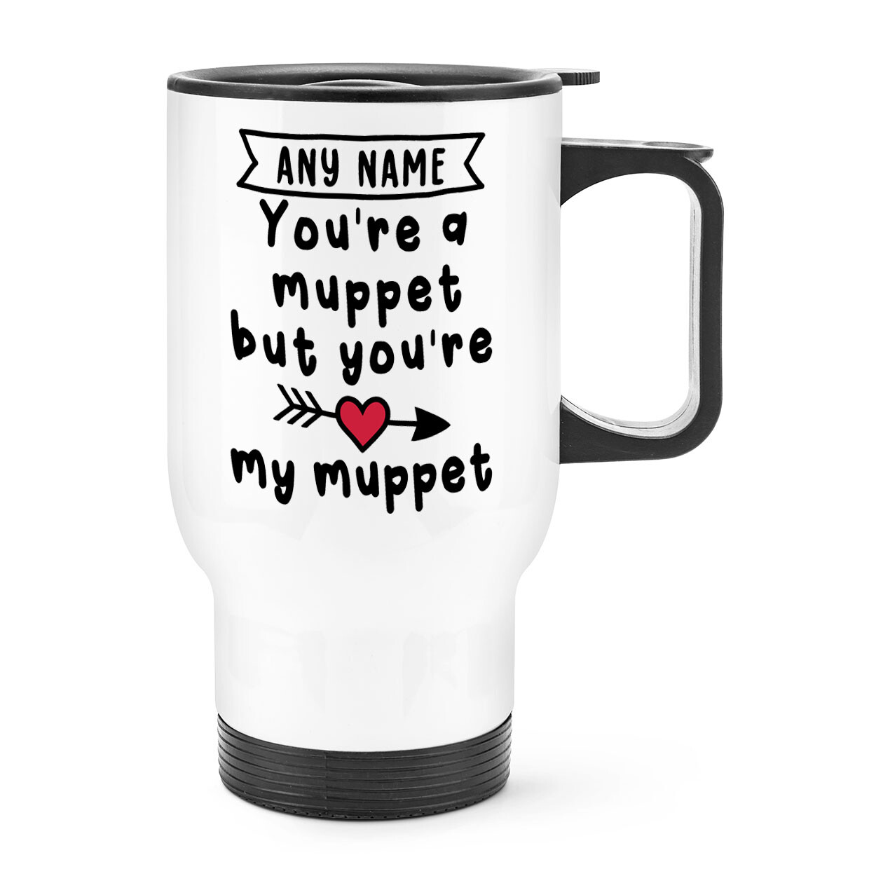 Personalised You're A Muppet Travel Mug Cup Handle Boyfriend Valentines