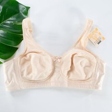 New Amoena Bra Size 40B Bella Wire Free Soft Cup Bra Pocketed Mastectomy 2114