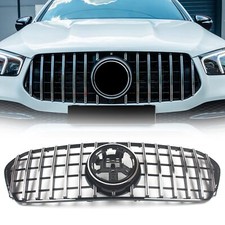 For Mercedes Benz W167 Gle350 Gle400 2020-23 Front Racing Grill Grille Chrome