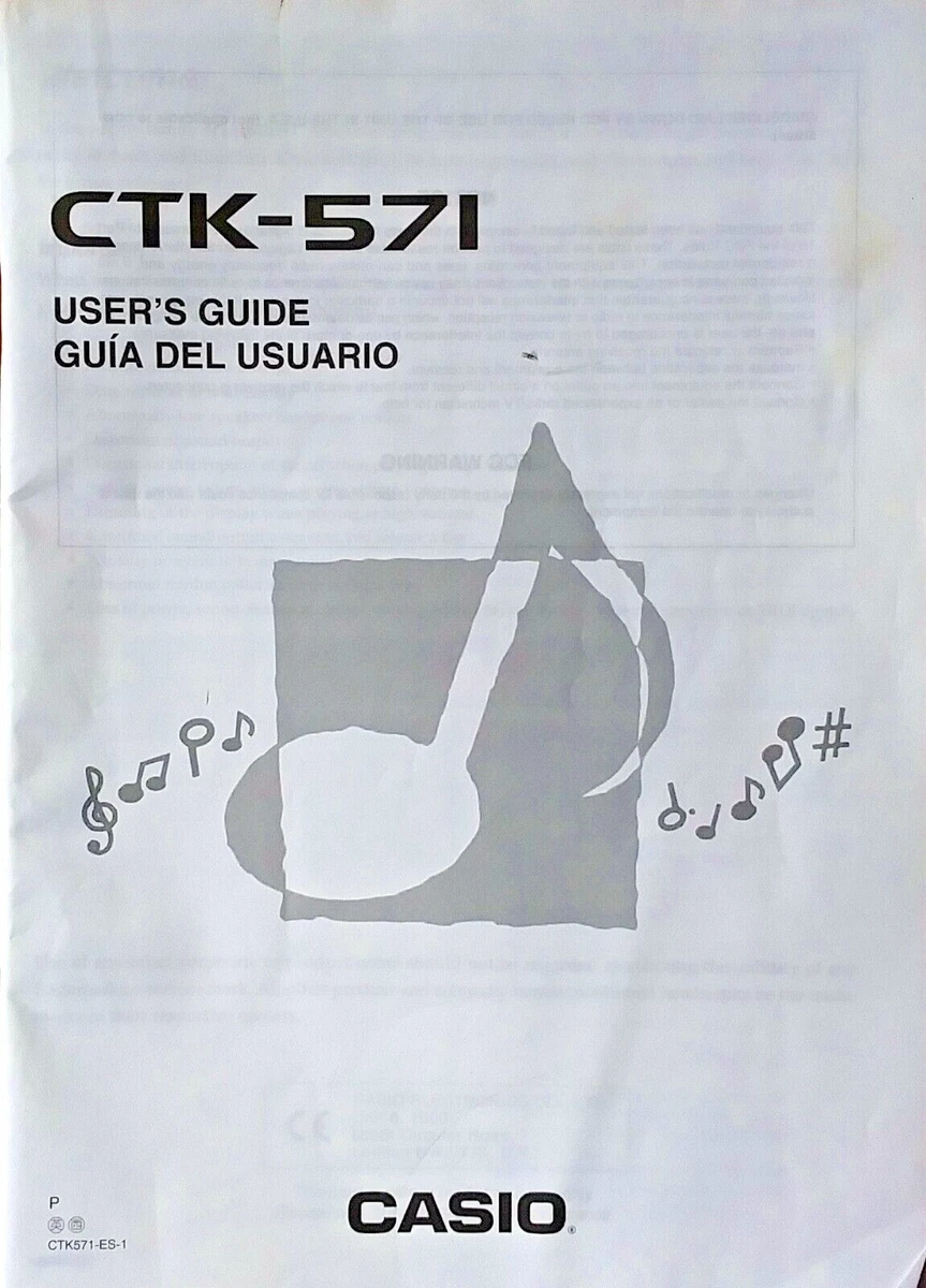 Casio CTK 571 Electronic Keyboard Original Owner s Manual Book