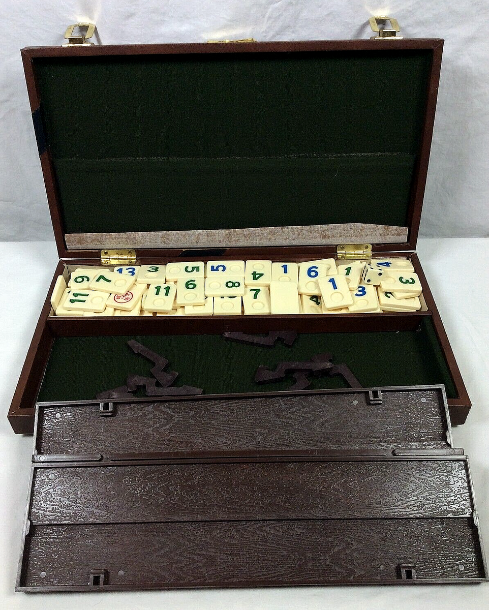 Vintage Cardinal Travel RUMMIKUB BRIEFCASE GAME SET Faux Leather