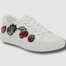  140 Kenneth Cole New York Women's White Kam Fruit 2 Low-Top Sneaker Shoe US 6.5