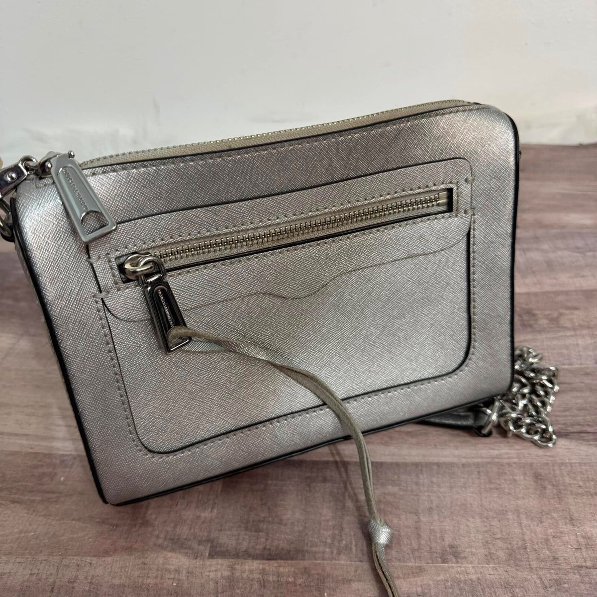 REBECCA MINKOFF Regan PerlaLeather Zip Crossbody Bag Purse | eBay