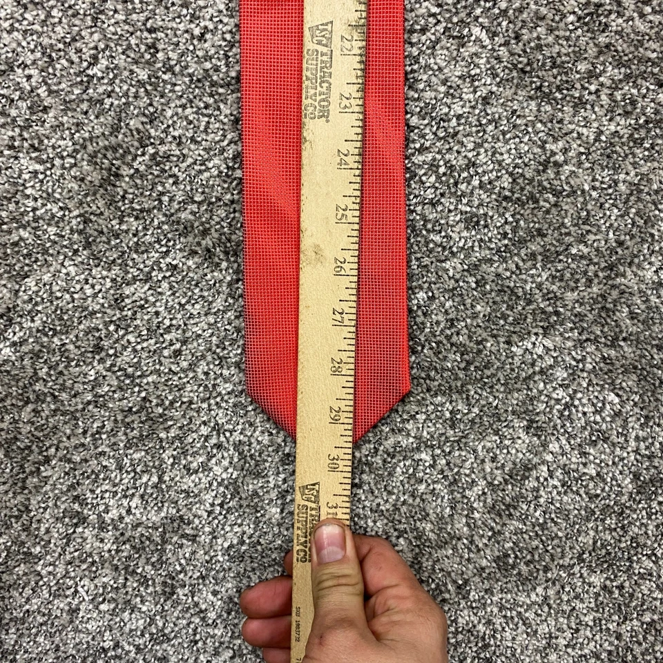 FIRENZE Corbata Seda Geométrica Roja Seda Oficina Traje de Negocios Oficina Clásico Foto 4 de 4