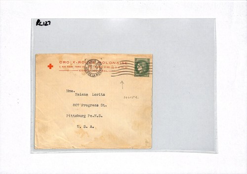 FRANCE Cover POLISH RED CROSS Paris 1940 Pittsburgh *CROIX ROUGE POLONAISE*RC127 - Picture 5 of 8