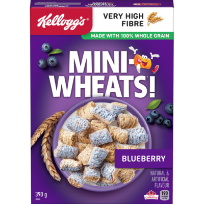 2-Pack Kelloggs Mini Wheats Cereal Blueberry
