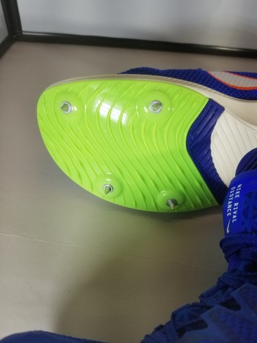 Size 10 - Nike Zoom Rival Distance Racer Blue Lime Blast - Picture 13 of 16