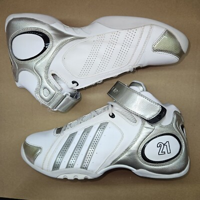 Adidas Stealth CC Tim Duncan White / Silver Spurs Men's Shoes 664241 Size 10