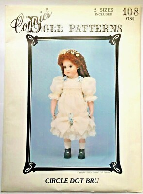 Connie's Doll Clothes Pattern for Circle Dot Bru Includes 2 Different Sizes #108