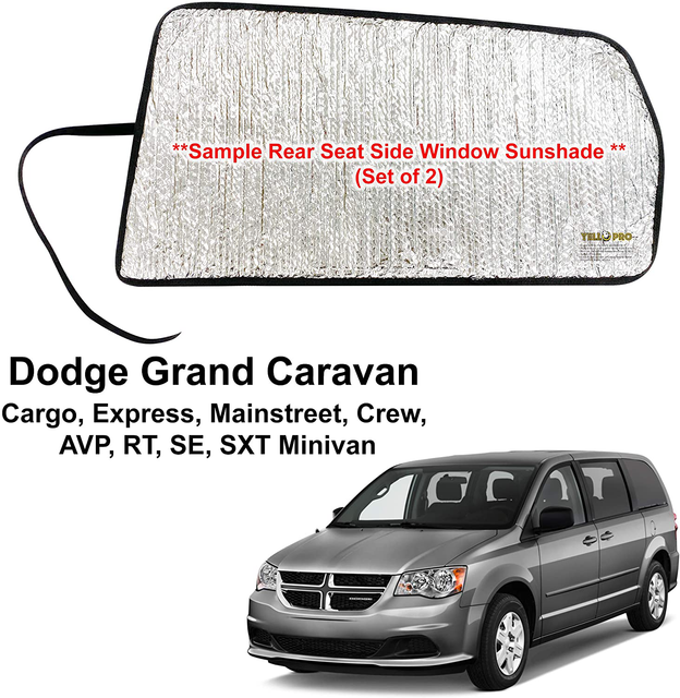 Side Window Rear Seat Sunshades for 20112020 Dodge Grand Caravan (2