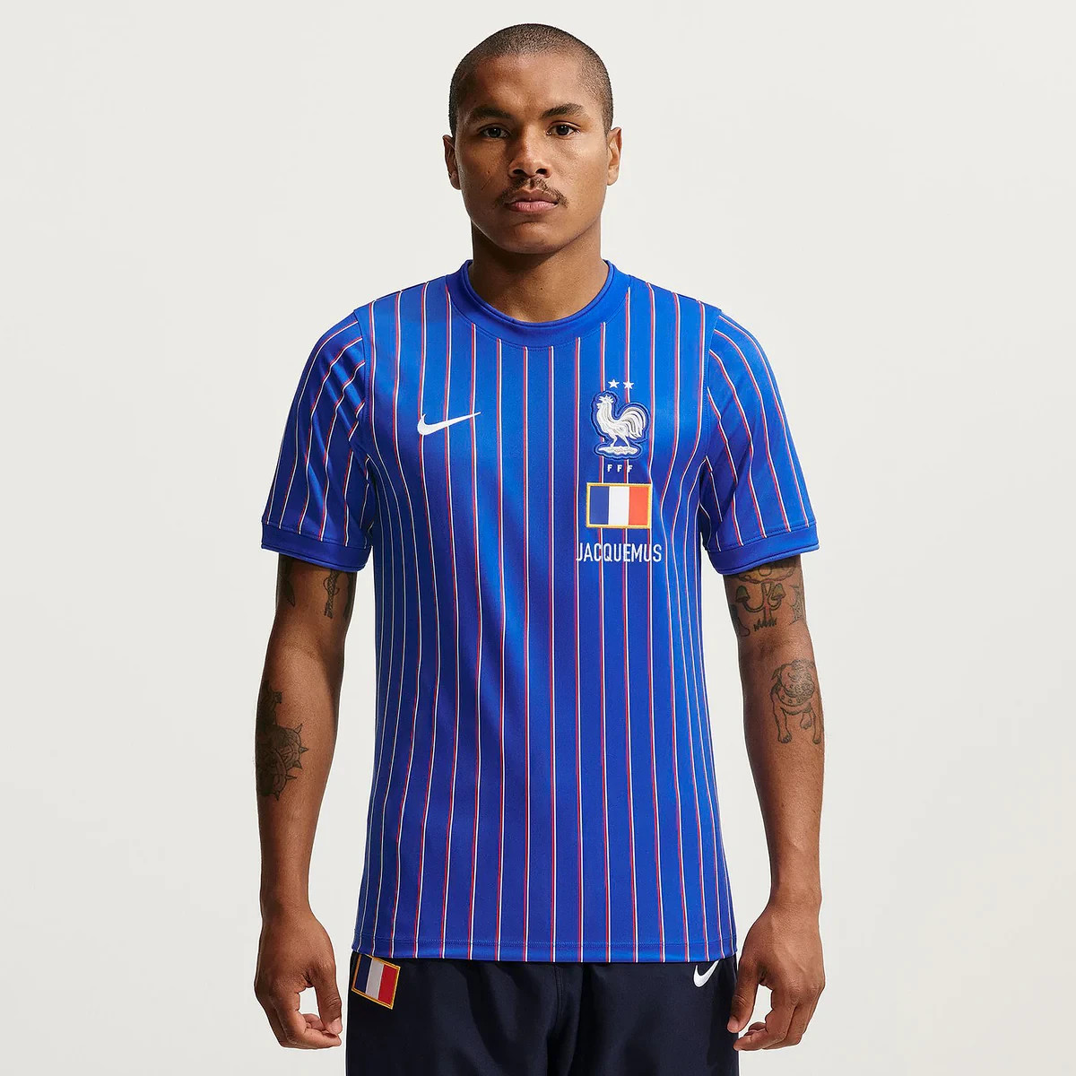 Nike x Jacquemus x France Pre Match Jersey Blue Stripe - Men's XL