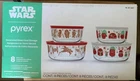 NEW! Star Wars Pyrex a 8 Piece Storage Bowl Christmas Set C3PO Vader Chewbacca