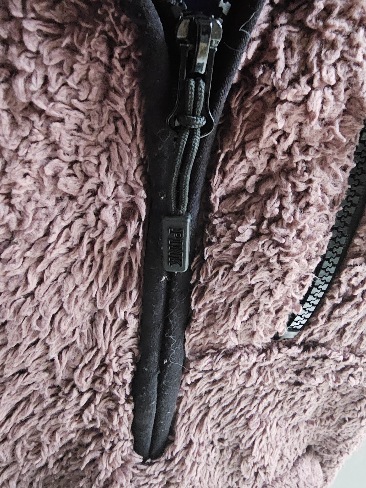 Victoria's Secret PINK Sherpa Teddy Fleece Quarter-Zip Pullover Small UK 8-10 image 3