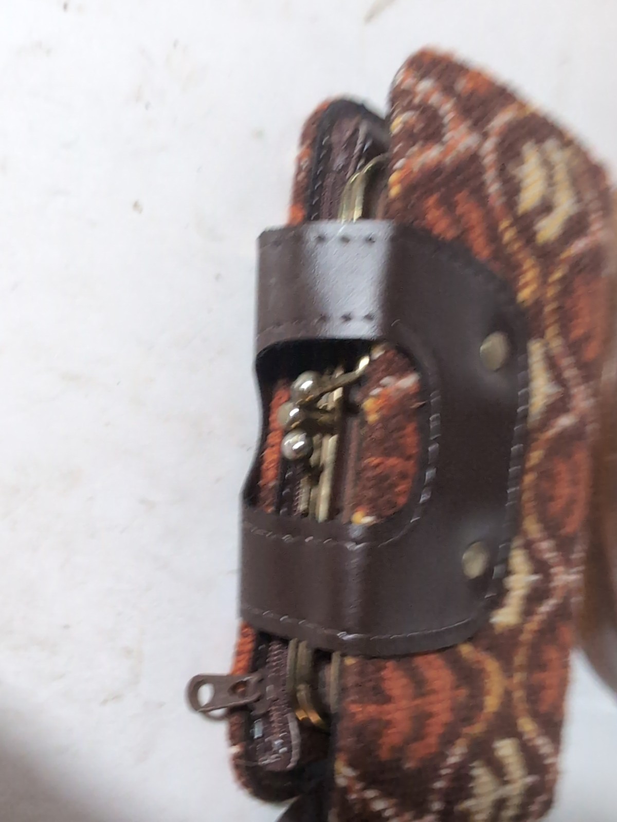 VTG 1970s Brynkir  Woolen Mills Pure  Embroidered Wristlet/Wallet/Change Purse