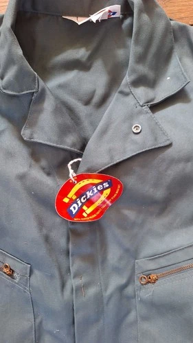 Dickies Deluxe Coveralls Men's 42M Olive Green Long Sleeve Workwear NOS image 7