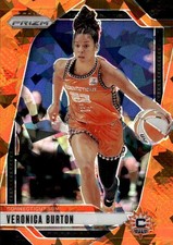 2024 Panini Prizm WNBA Veronica Burton #35 Ice Orange Prizms Connecticut Sun 32H
