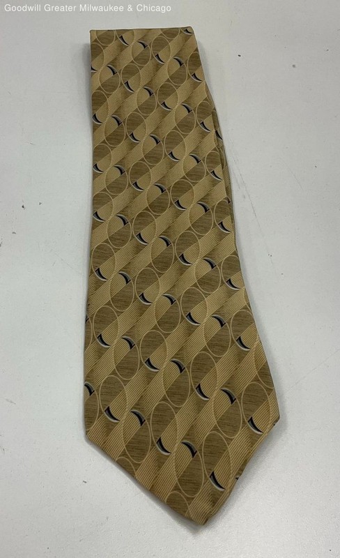 Graham & Lockwood Men Beige Multi Silk Neck Tie