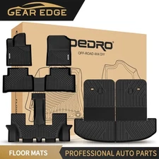 3D Mold Floor Mats &Trunk Mat w/Backrest Mat for 2021-2025 Kia Sorento Rubber