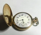 ANTIQUE 1915 ELGIN POCKET WATCH MANUAL 15'J HUNTING CASE GOLD FILLED 30MM RUN