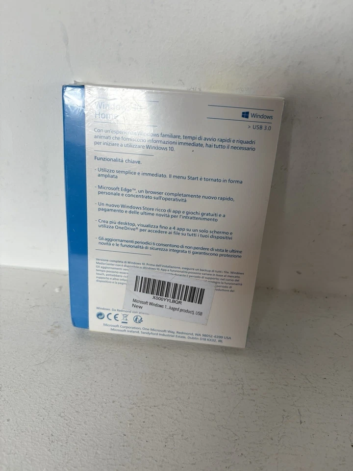 Microsoft Windows 10 Home Italian Version USB, 32-Bit / 64-Bit Brand New Sealed - Image 2 of 4