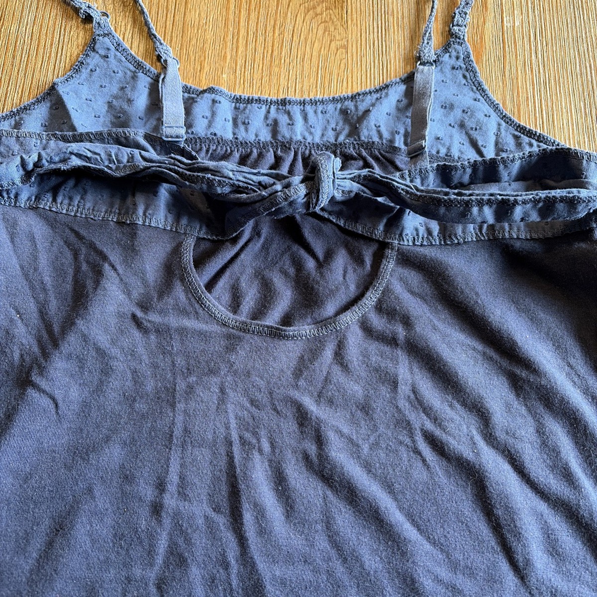 Vintage Y2K Abercrombie & Fitch Blue Babydoll Tank Top X-small Tie