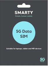SMARTY Unlimited Data only SIM. 1 month plan No contract EU Roaming