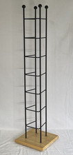 86 CD Iron and Wood Vintage Storage Tower for Audio CDs Huge 40" Tall