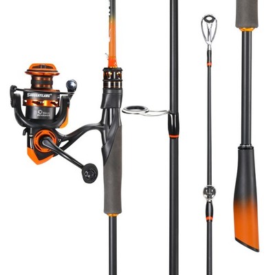 Sougayilang Fishing Rod & Reel Combos, IM6 Graphite 2-Piece Rods 7 FT, Spin